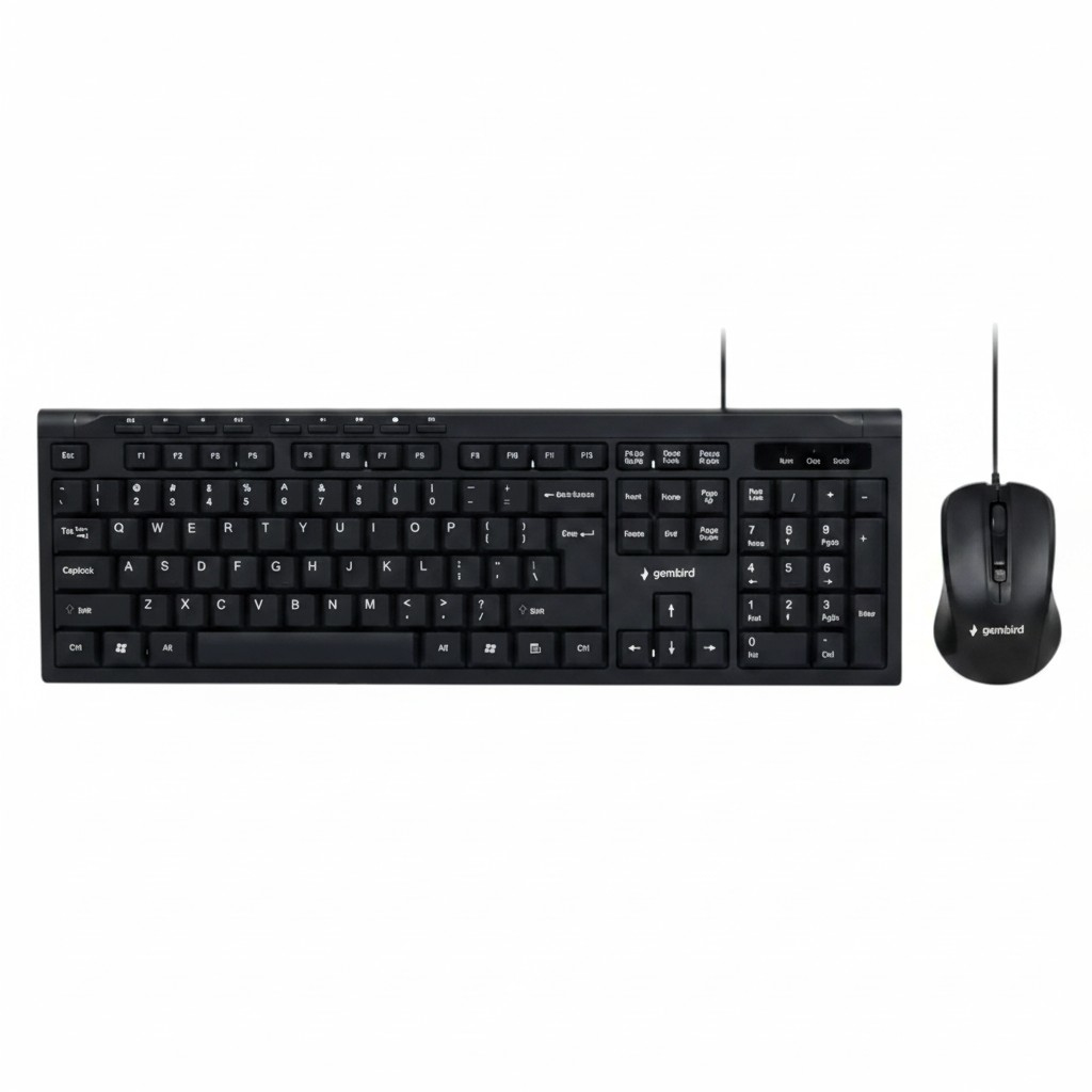 Комплект дротовий Gembird KBS-UM-03-UA Black (клавіатура   миша) USB NEW 00-00010651